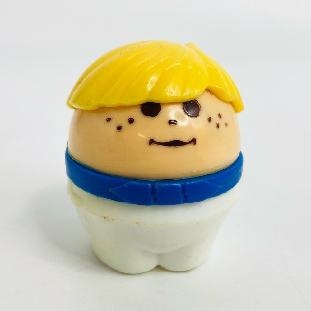 Vintage Little Tikes Blonde Hair Chunky Boy Figure with Freckles